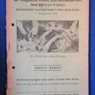 Zaubertrick Katalog Mitteldeutsche Zentrale für magische Kunst und Wissenschaft