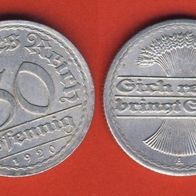 Weimarer Republik 50 Pfennig 1920 A