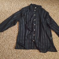 schwarze langarm Bluse