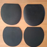 4 Stück schwarze Tischtennisbeläge Tischtennisbelag Tischtennis Belag