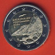 Deutschland 2 Euro 2024 D Mecklenburg Vorpommern