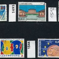 Luxemburg Mi. Nr. 1492 + 1495 + 1512 + 1543 + 1544 o <