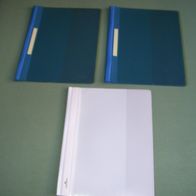 3x Schnellhefter Hefter Mappe DIN A4 Leitz Durable mit Steckfach Bewerbung