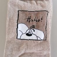 Diddl Socken Motiv braun Gr. 40 - 44 neu OVp aus Sammlung *