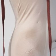 kleine Umhängetasche Wildleder braun mit Fransen H&M *