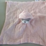 Schmusetuch Kuscheltuch rosa Katze grau Obaibi *