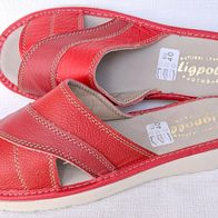 Hausschuhe Aus Echtleder – Pantoffeln In Gr. 34-41, Rutschfeste Gummisohle, Made In Poland