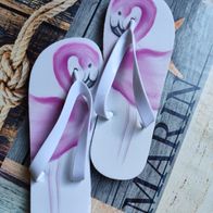 Flip Flops Zehentrenner Strandschuhe Flamingo Größe 36 - 39