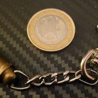 Schlüsselanhänger Messing-Metall Deko-Patrone an Karabiner-Haken