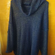Langarm Rollkragen Pullover blau