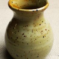 Dekoration Keramik Vase Blumenvase Khaki-Braun 12cm hoch