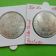 Portugal 1970 Silber 50 Escudos Säo Tomé