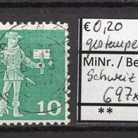 Schweiz 1960 Freimarken: Postgeschichtliche Motive MiNr. 697 x gestempelt