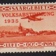 Saargebiet Michel 196 postfrisch Falz