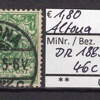 Deutsches Reich 1889 Freimarke: Wertziffer und Krone MiNr. 46c gestempelt Altona