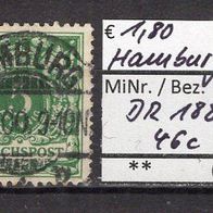 Deutsches Reich 1889 Freimarke: Wertziffer und Krone MiNr. 46c gestempelt Hamburg