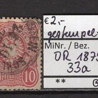Deutsches Reich 1875 Freimarken: Reichsadler im Oval MiNr. 33 a gestempelt -1