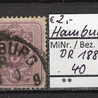 Deutsches Reich 1880 Freimarke: Reichsadler im Oval MiNr.40 gestempelt Hamburg
