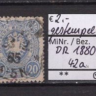 Deutsches Reich 1880 Freimarke: Reichsadler im Oval MiNr.42 a gestempelt