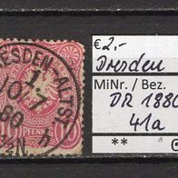 Deutsches Reich 1880 Freimarke: Reichsadler im Oval MiNr. 41 a gestempelt Dresden