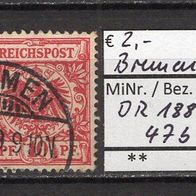Deutsches Reich 1889 Freimarke: Reichsadler im Oval MiNr. 47 b gestempelt Bremen