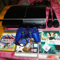 Sony PlayStation 3 mit viel Zubehör, guter Zustand, mit allen Anschlusskabel