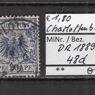 Deutsches Reich 1889 Freimarke: Wertziffer und Krone MiNr. 48d gestempelt Charlottenb