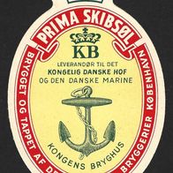 Bieretikett Schiffsbier f. Königshof + DK-Marine Kongens Brauerei † 1970 Kopenhagen