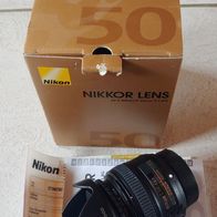 Nikon AF-S 50mm 1,8 G in OVP Portrait-Objektiv