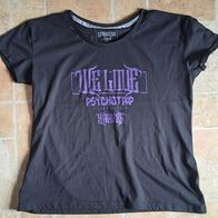 Yakuza Damen T-Shirt Grösse 2XL / schwarz mit lila Druck/ gebraucht aber sehr gut !