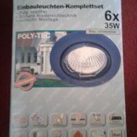 Alaska Platinum Einbauleuchten-Komplettset, Blau, 5x35 Watt,