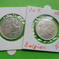 Belgien 1951 20 Franc Silber