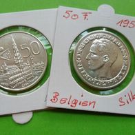 Belgien 1958 50 Franc Silber König der Belgen