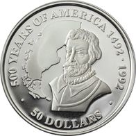 Cook-Inseln Silber PP/ Proof 50 Dollars 1991 "Ferdinand Magellan" 500 Jahre Amerika