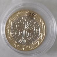 1 Euro Frankreich 2021 Marianne bankfrisch s. Bild