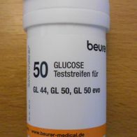 Beurer GL44/50/50 evo Blutzucker - 50 Teststreifen - NEU& OVP