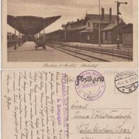 Parchim-Bahnhof-Mecklenburg AK 1916 mit 2 sauberen Feldpoststempeln, Erh.1