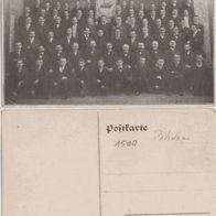 Potsdam-AK um 1910 unbekannte Schülergruppe mit Vereinsfahne- Erh 2