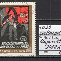 Ungarn 1969 50. Jahrestag der Gründung der Räterepublik MiNr. 2489 A gestempelt