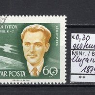 Ungarn 1962 Internationale Raumfahrtkonferenz, Paris MiNr. 1874 A gestempelt