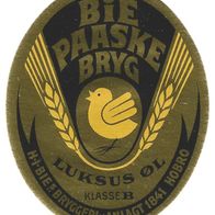 Bieretikett "Ostern" H.I. Bies Bryggeri † 1980 Hobro, Mariagerfjord Kommune, Dänemark