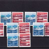 Schweiz MiNr. 1459-1460 Bergseen kpl. gestempelt zur Auswahl M€ 1,00 #E173ae