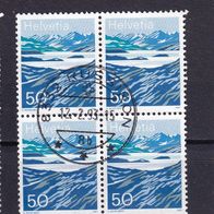 Schweiz MiNr. 1459 Lago Moesola Viererblock gest. zur Auswahl M€ 1,20 #1193yz