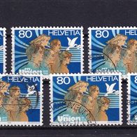 Schweiz MiNr. 1454 PTT Union gestempelt zur Auswahl M€ 1,10 #E68ab