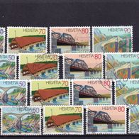 Schweiz MiNr. 1450-1453 Brücken kpl. gestempelt zur Auswahl M€ 3,40 #E101df