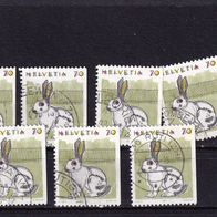 Schweiz MiNr. 1436 Dr Kaninchen gestempelt zur Auswahl M€ 1,50 #E132cd