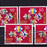 Schweiz MiNr. 1435 Volkszählung gestempelt zur Auswahl M€ 0,60 #E21d