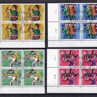 Schweiz MiNr. 1431-1434 Pro Juventute kpl. Eck-Viererblocks gest. M€ 20,00 #1248o
