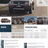 Suzuki Grand Vitara 5-türig ( Österreich ) 2013/01 , 2 Seiten