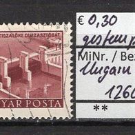 Ungarn 1952 Freimarken: Bauten des Fünfjahresplanes MiNr. 1260 gestempelt